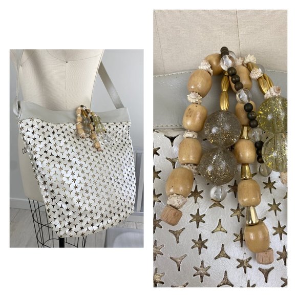 Vtg 90s NEIMAN MARCUS Bucket Shoulder Bag - Picture 1 of 9